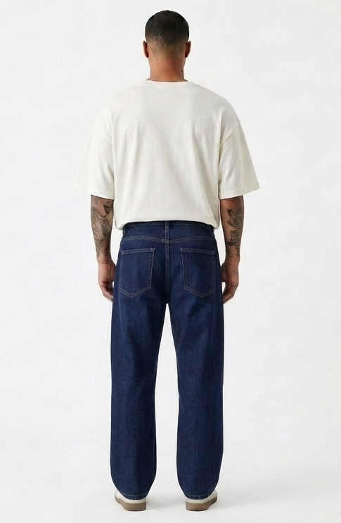 Men's Denim Wash Super Baggy Jeans