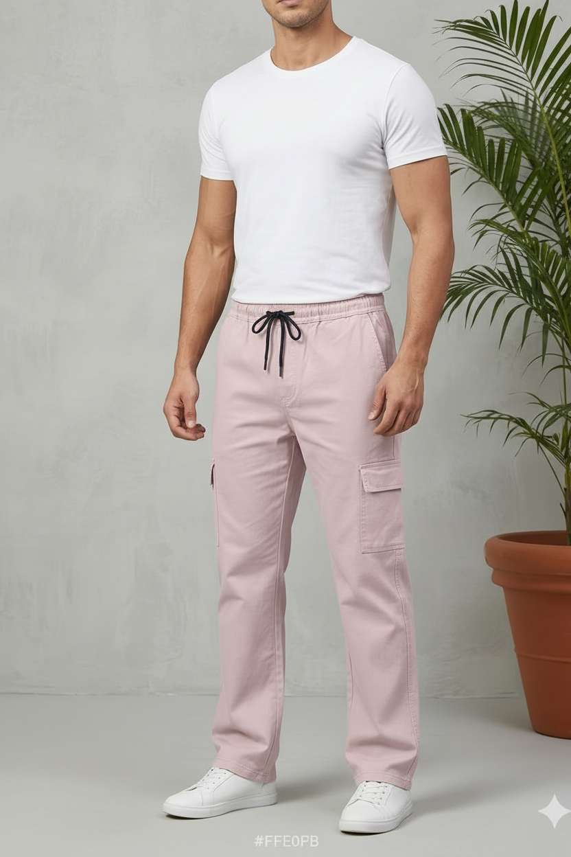 Men's Straight-Fit Cargo Track Pants – Slate Blue Utility Joggers