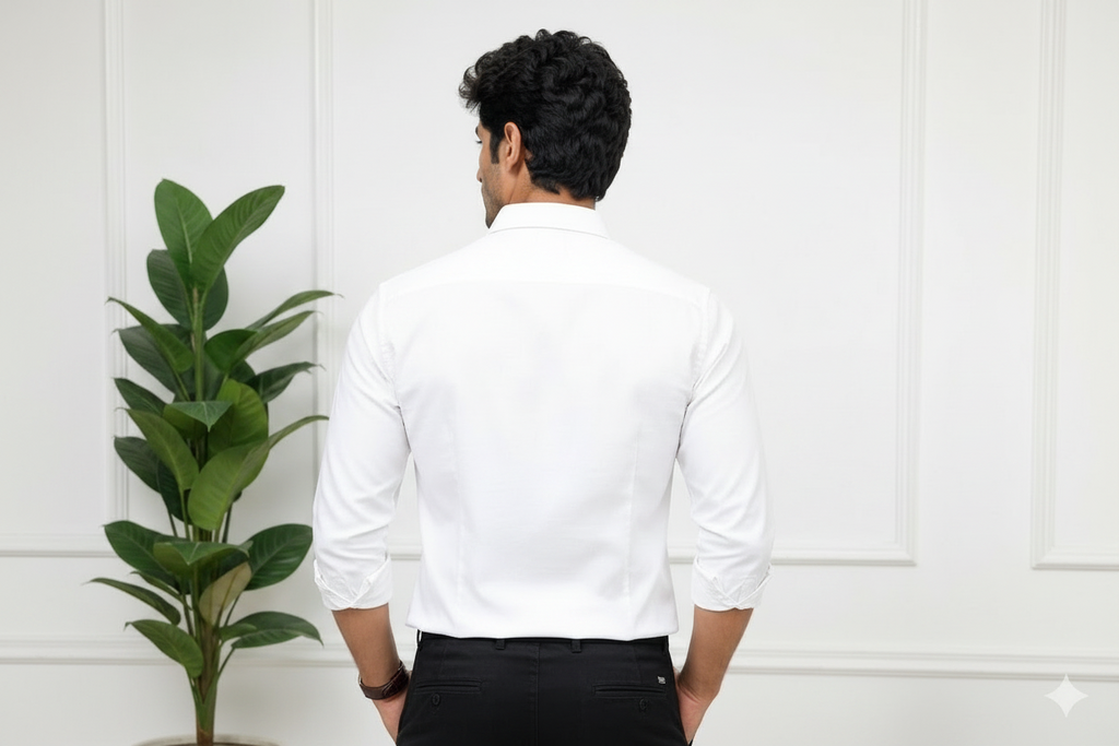 Men's White Cotton Shirt