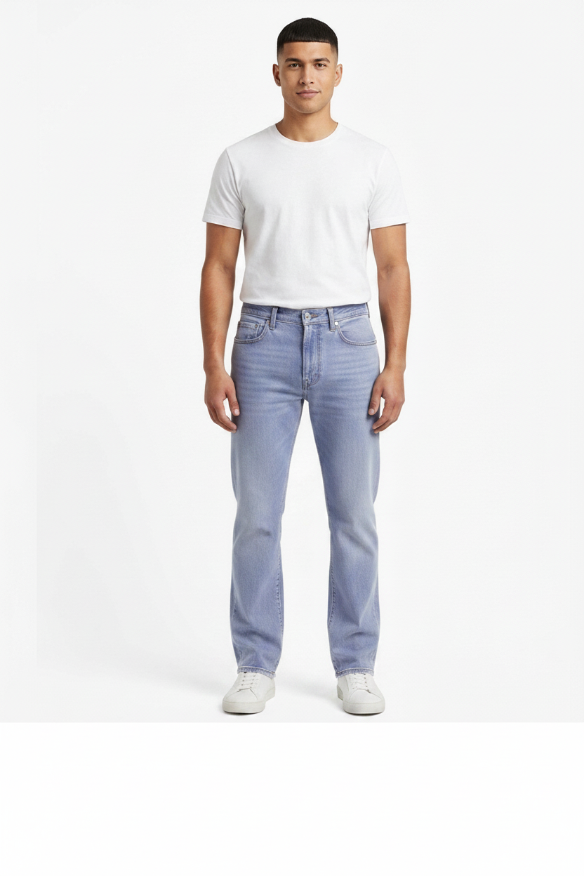 Men’s Premium Straight Fit Denim Jeans – Multi Shade Blue Wash Collection